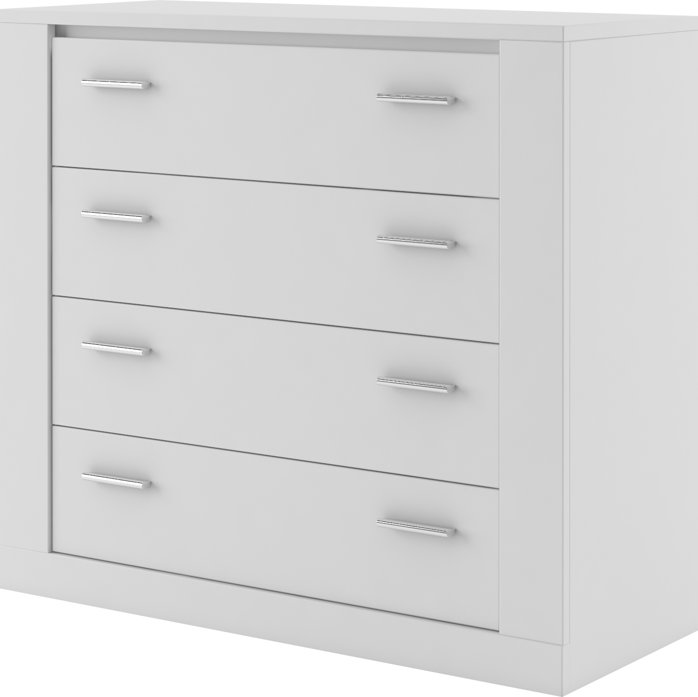 Comoda Thea Cu 4 Sertare, Alb, 100 Cm