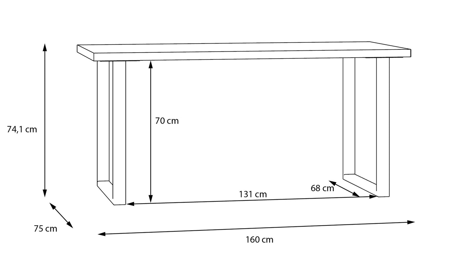 Birou West Valley 160 Cm