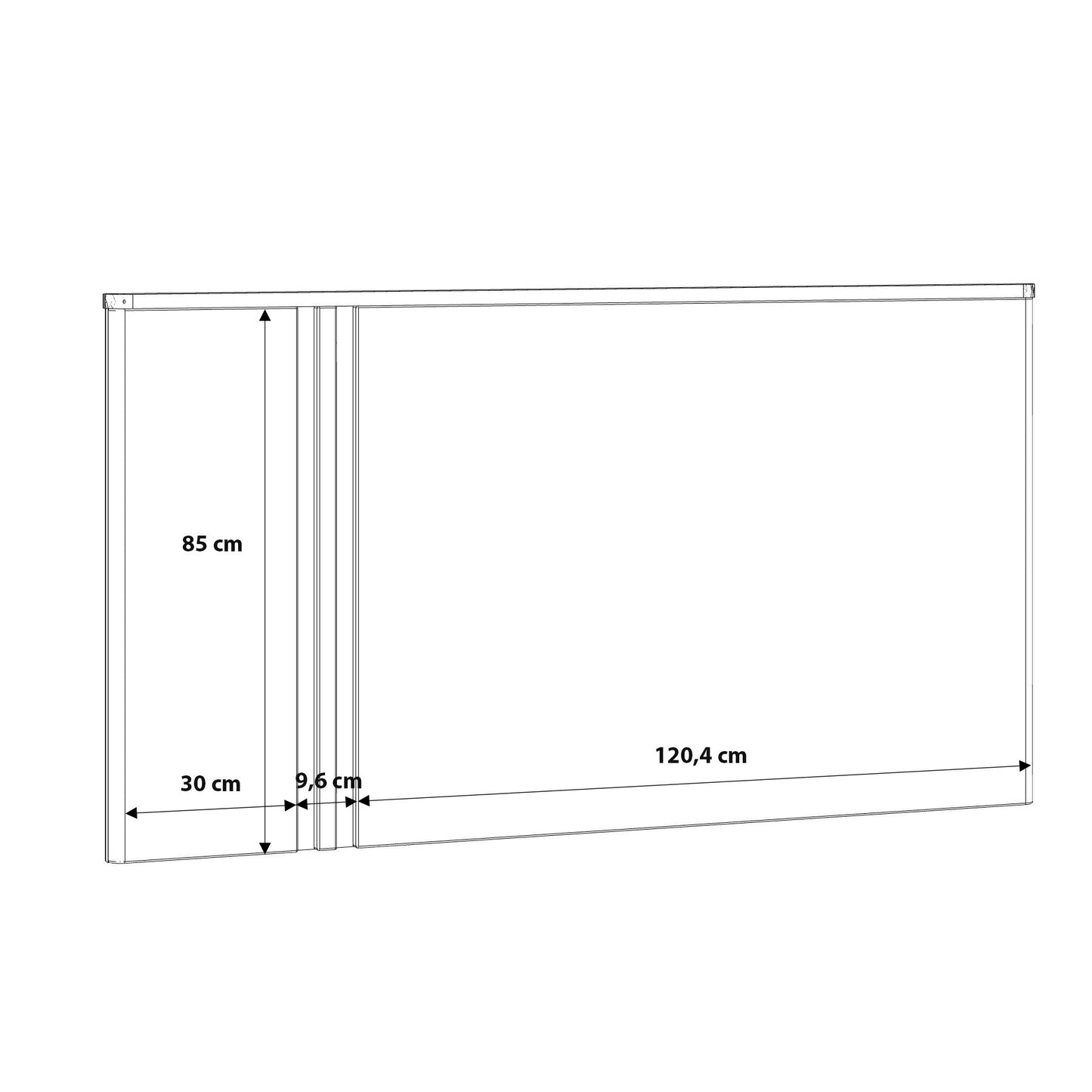 Pat Cu Tablie Buganvilla Dimensiune Saltea 140 x 190 Cm, Alb, Gri vintage si Alb Lucios