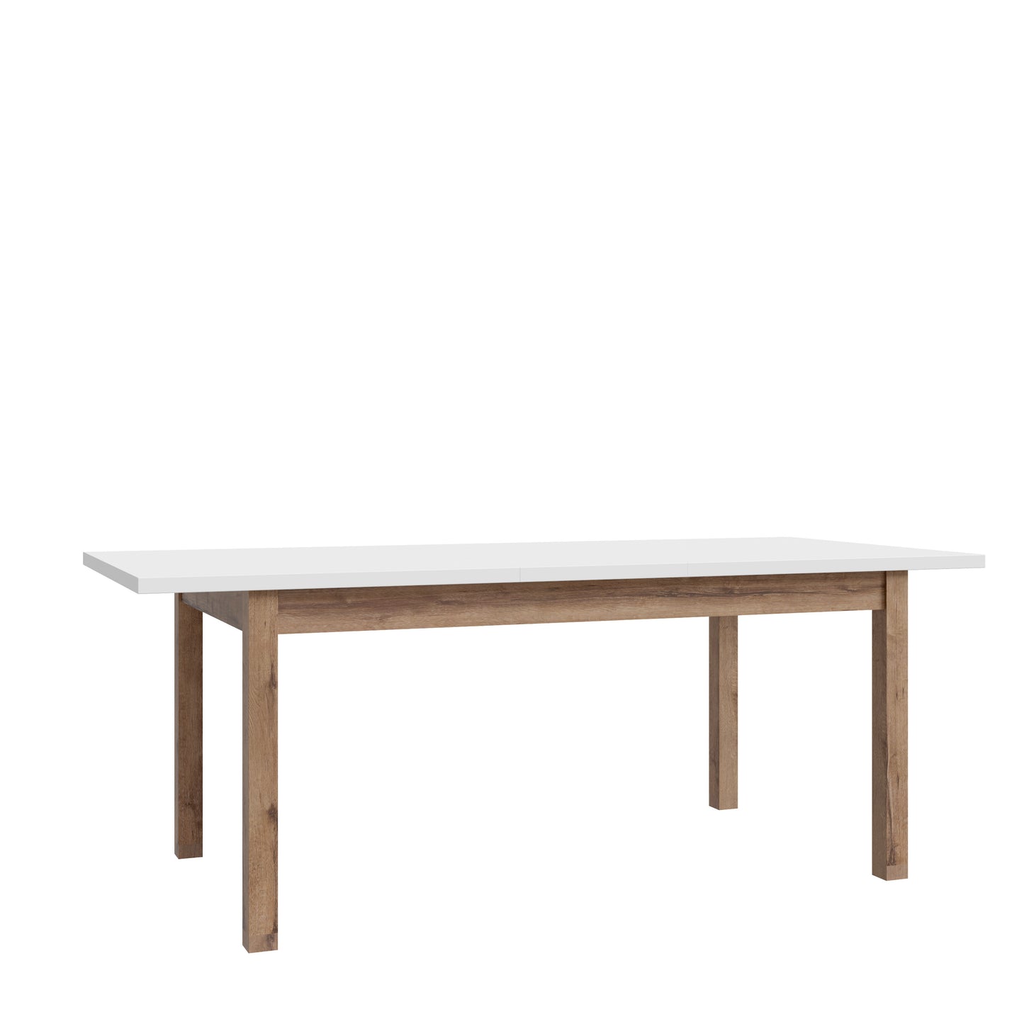 Masa extensibila Pickadilly, Gri Deschis Si Stejar Pamantiu, 160.4 x 76.6 x 90 Cm