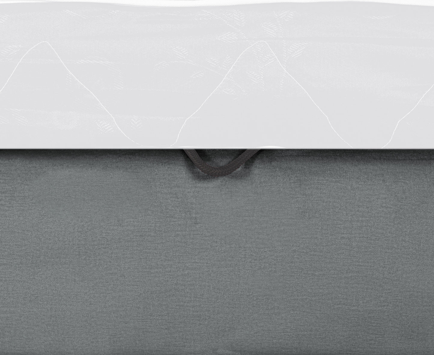 Pat Tapitat Ravel Junior Dimensiune Saltea 90 x 200 Cm, Cu Somiera Rabatabila Si Panou Dreapta, Gri