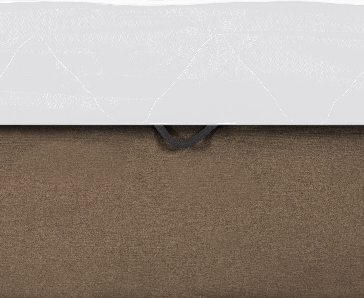 Pat Tapitat Ravel Junior, Dimensiune Saltea 90 x 200 Cm, Cu Somiera Rabatabila Si Panou Dreapta, Maro