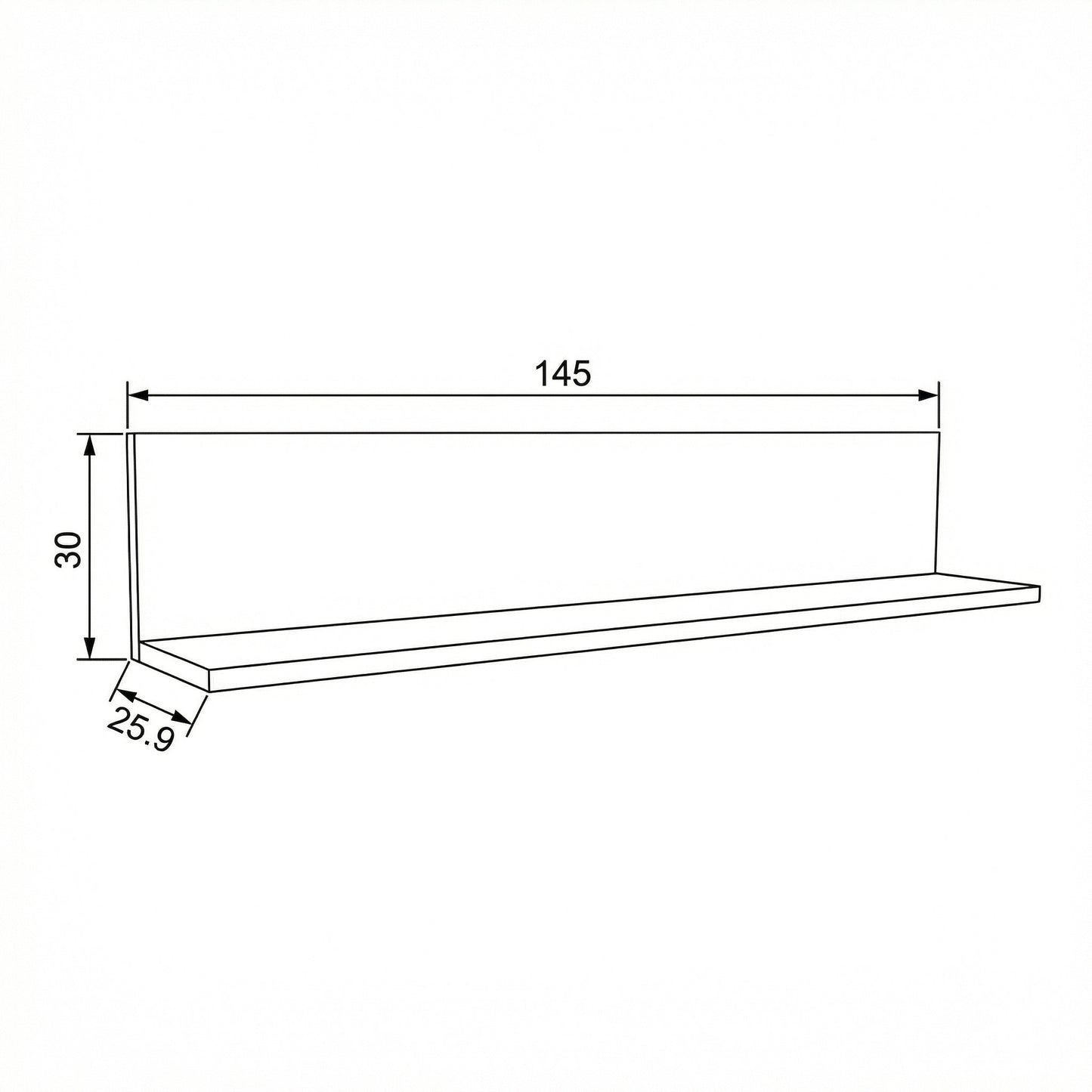 Polita Thuxon Graphit Matt, Furniruit Stejar, Cm