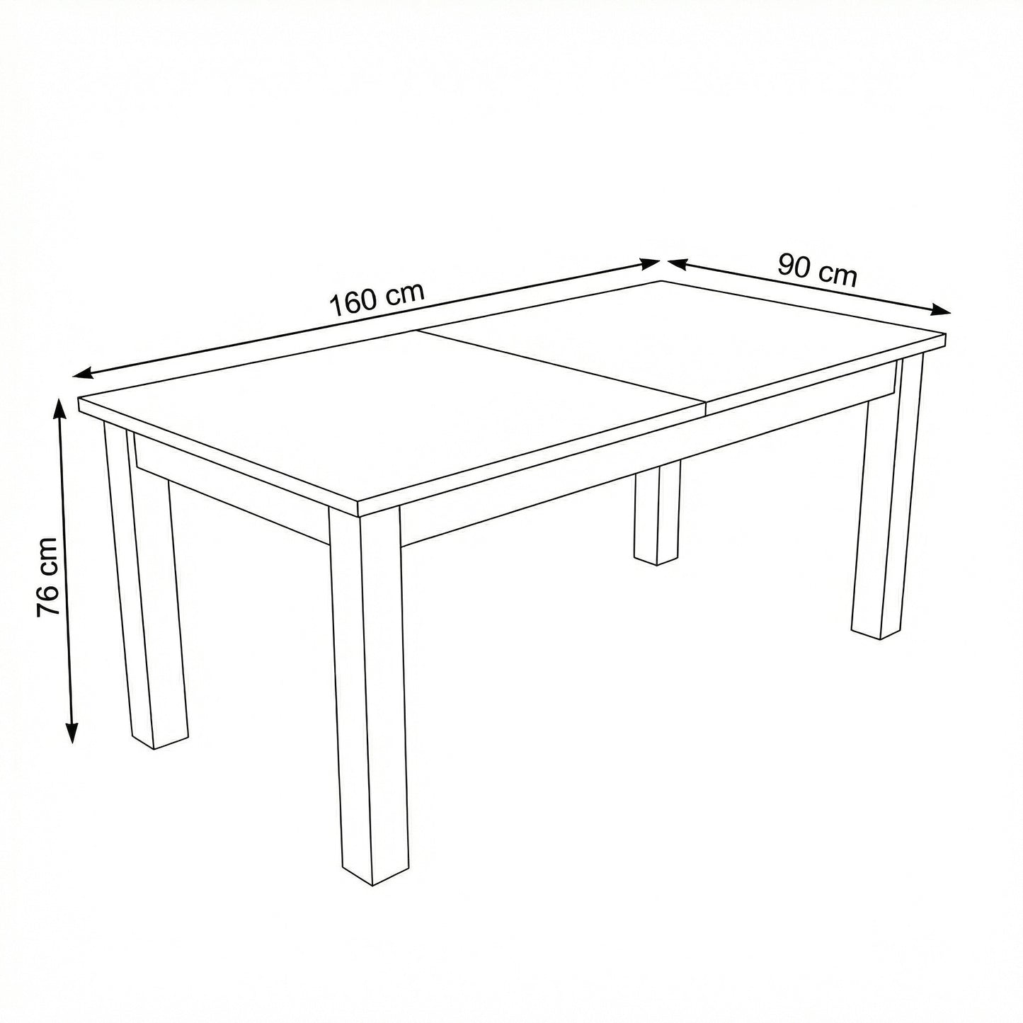 Masa Extensibila Alpina Graphit Matt, Vopsit Gri, Furniruit, 160/215 x 90 x 77 Cm