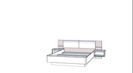 Pat Cu Noptiere Rondino, Dimensiune Saltea 160 x 200 Cm, Black Oak Mud Oak