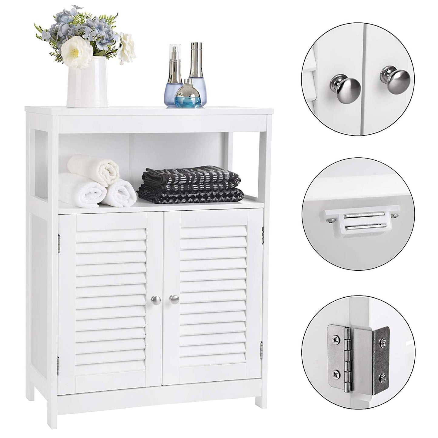 Comoda Baie Cottage Alb, 60 Cm