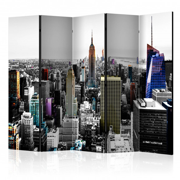 Paravan Iridescent Skyscrapers Ii [Room Dividers] 225 cm x 172 cm