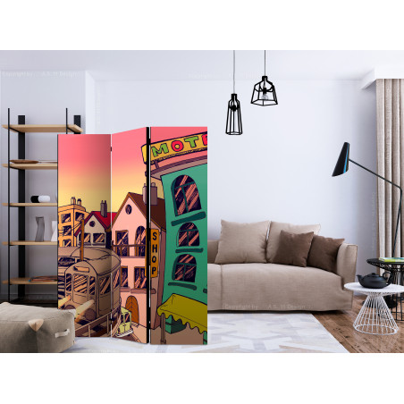 Paravan Morning In A City [Room Dividers] 135 cm x 172 cm-01