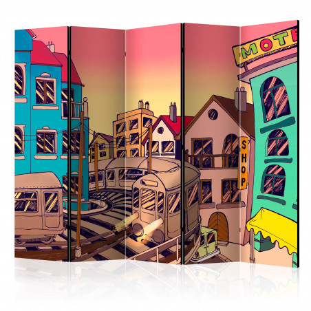 Paravan Morning In A City Ii [Room Dividers] 225 cm x 172 cm-01