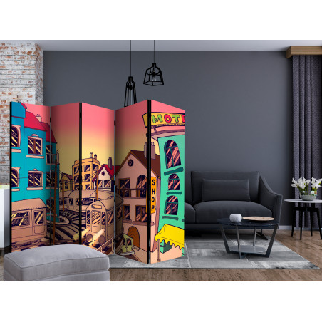 Paravan Morning In A City Ii [Room Dividers] 225 cm x 172 cm-01