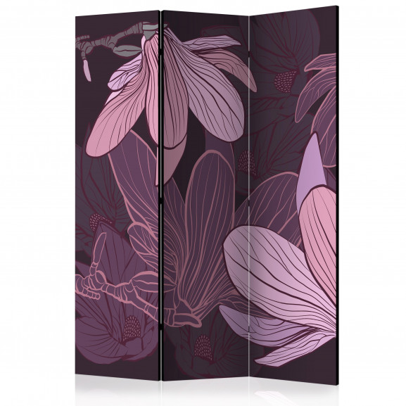 Paravan Dreamy Flowers [Room Dividers] 135 cm x 172 cm