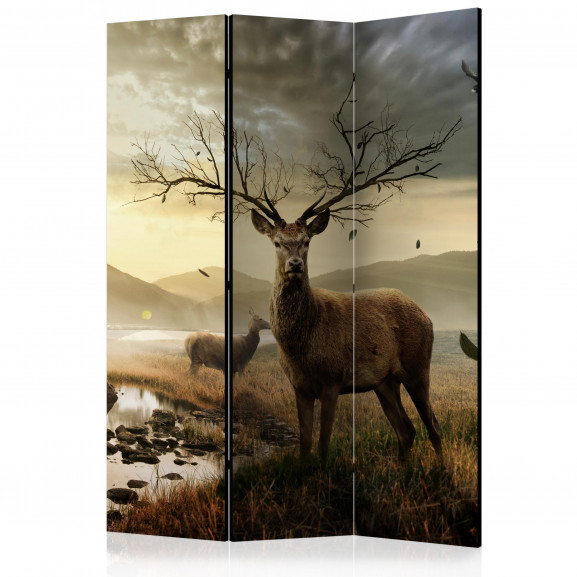 Paravan Deers By Mountain Stream [Room Dividers] 135 cm x 172 cm