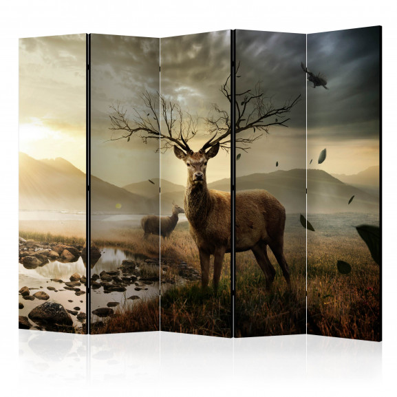 Paravan Deers By Mountain Stream Ii [Room Dividers] 225 cm x 172 cm