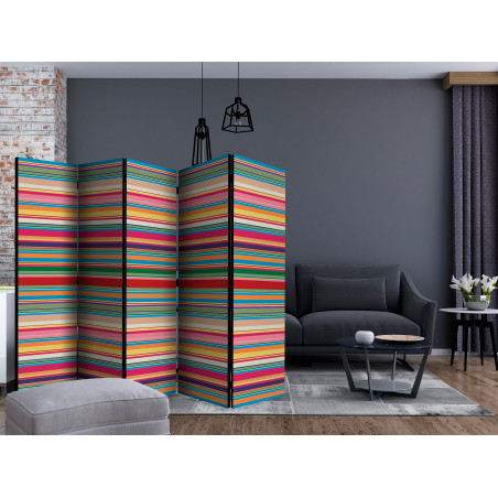 Paravan Subdued Stripes Ii [Room Dividers] 225 cm x 172 cm-01