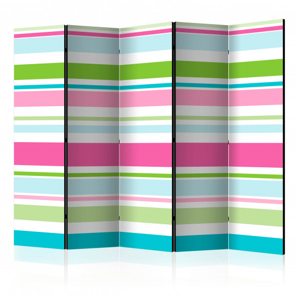 Paravan Bright Stripes Ii [Room Dividers] 225 cm x 172 cm