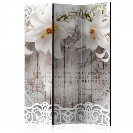 Paravan Lilies And Quilted Background [Room Dividers] 135 cm x 172 cm-01