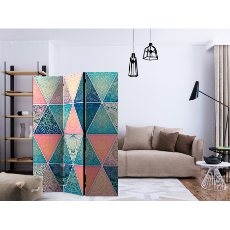 Paravan Oriental Triangles [Room Dividers] 135 cm x 172 cm-01