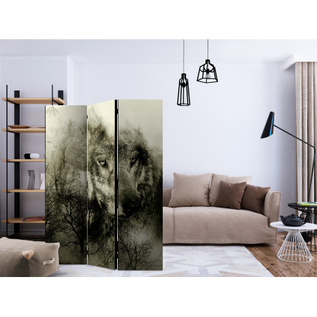 Paravan Mountain Predator (Beige) [Room Dividers] 135 cm x 172 cm-01