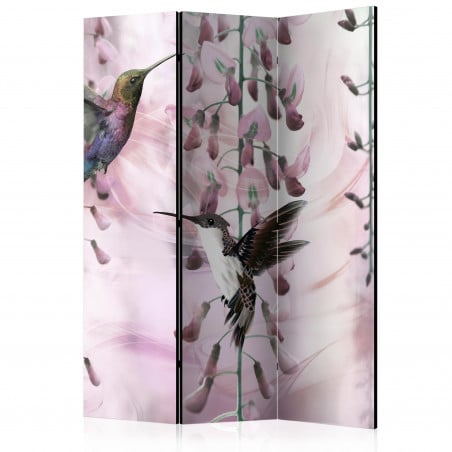 Paravan Flying Hummingbirds (Pink) [Room Dividers] 135 cm x 172 cm-01