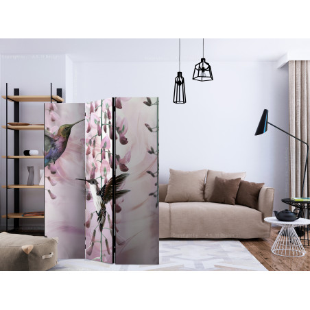 Paravan Flying Hummingbirds (Pink) [Room Dividers] 135 cm x 172 cm-01