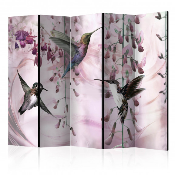 Paravan Flying Hummingbirds (Pink) Ii [Room Dividers] 225 cm x 172 cm