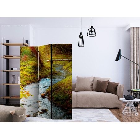 Paravan Brook (Sunrise) [Room Dividers] 135 cm x 172 cm-01