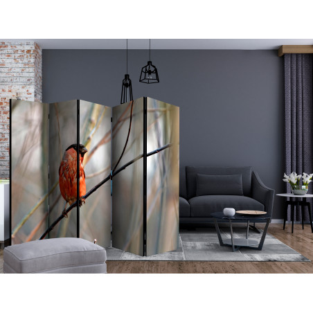 Paravan Bullfinch In The Forest Ii [Room Dividers] 225 cm x 172 cm-01