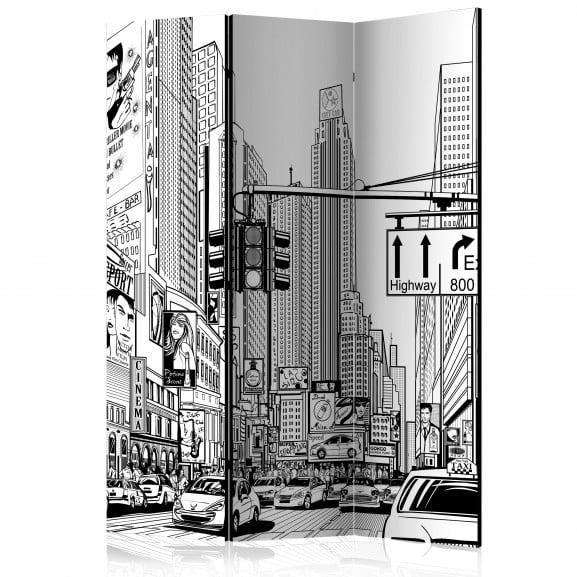 Paravan Street In New York City [Room Dividers] 135 cm x 172 cm