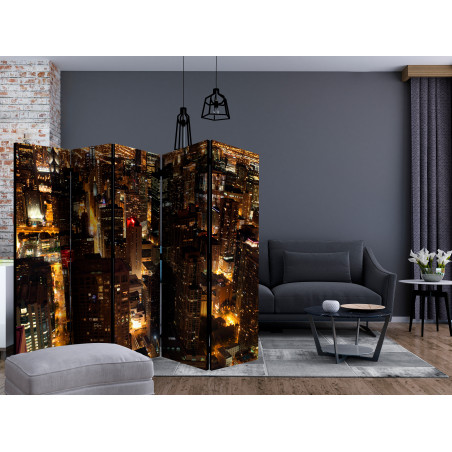 Paravan City By Night Chicago, Usa Ii [Room Dividers] 225 cm x 172 cm-01