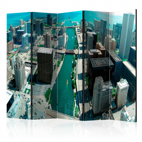 Paravan Urban Architecture Of Chicago Ii [Room Dividers] 225 cm x 172 cm-01