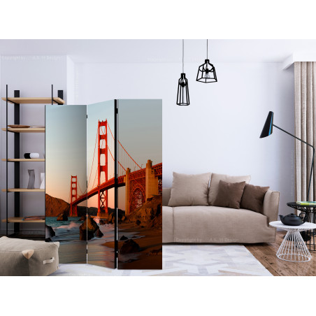 Paravan Golden Gate Bridge Sunset, San Francisco [Room Dividers] 135 cm x 172 cm-01