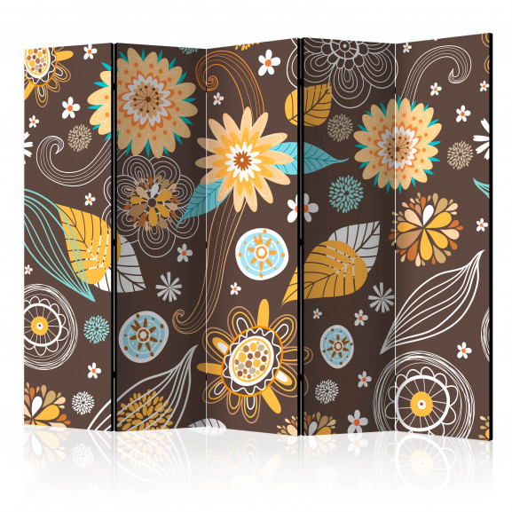 Paravan Transparent Flowers Ii [Room Dividers] 225 cm x 172 cm