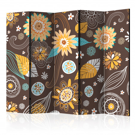 Paravan Transparent Flowers Ii [Room Dividers] 225 cm x 172 cm-01