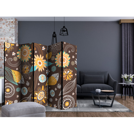 Paravan Transparent Flowers Ii [Room Dividers] 225 cm x 172 cm-01