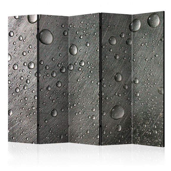 Paravan Steel Surface With Water Drops Ii [Room Dividers] 225 cm x 172 cm