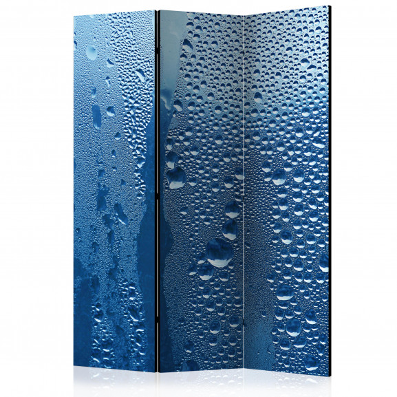 Paravan Water Drops On Blue Glass [Room Dividers] 135 cm x 172 cm