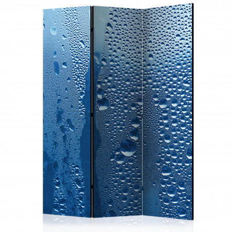 Paravan Water Drops On Blue Glass [Room Dividers] 135 cm x 172 cm-01