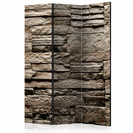 Paravan Beautiful Brown Stone [Room Dividers] 135 cm x 172 cm-01