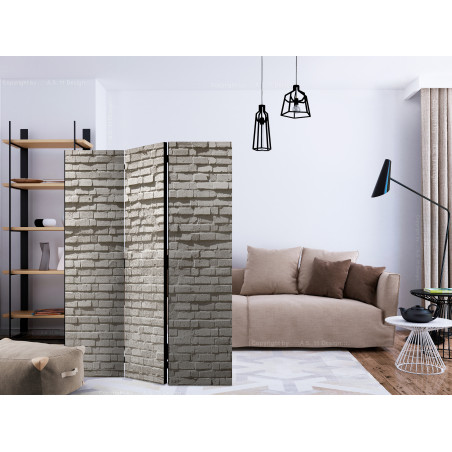 Paravan Brick Wall: Minimalism [Room Dividers] 135 cm x 172 cm-01