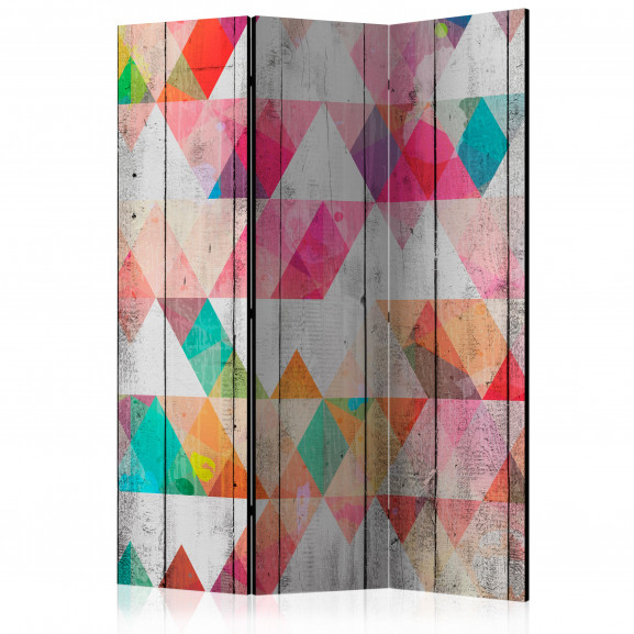 Paravan Rainbow Triangles [Room Dividers] 135 cm x 172 cm