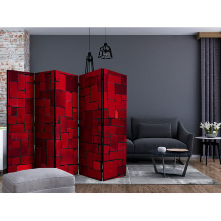 Paravan Red Imagination Ii [Room Dividers] 225 cm x 172 cm-01