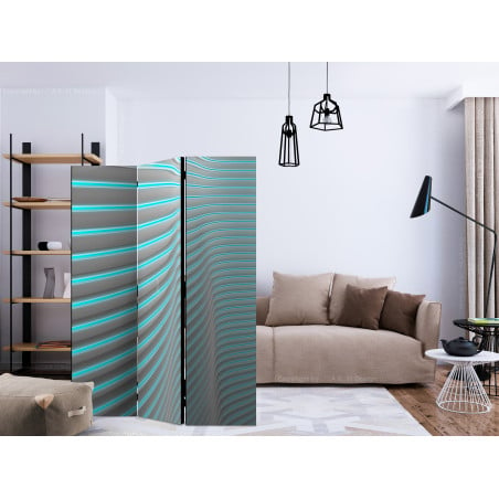 Paravan Neon Blue [Room Dividers] 135 cm x 172 cm-01