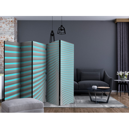 Paravan Neon Blue Ii [Room Dividers] 225 cm x 172 cm-01