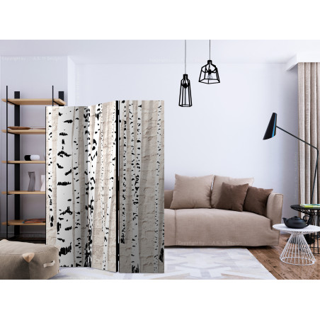 Paravan Birchen Grove [Room Dividers] 135 cm x 172 cm-01