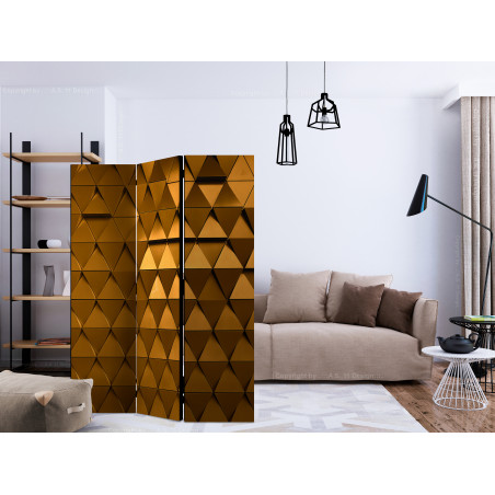 Paravan Golden Armour [Room Dividers] 135 cm x 172 cm-01