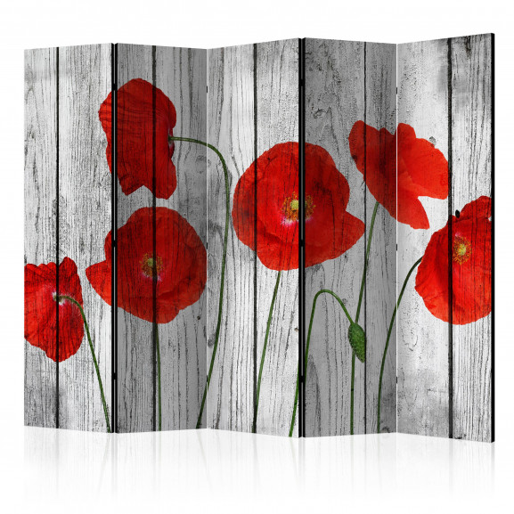 Paravan Tale Of Red Poppies Ii [Room Dividers] 225 cm x 172 cm