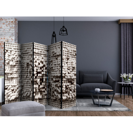 Paravan White Fortress Ii [Room Dividers] 225 cm x 172 cm-01