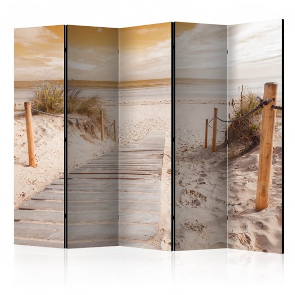 Paravan On The Beach Sepia Ii [Room Dividers] 225 cm x 172 cm