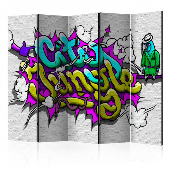 Paravan City Jungle Graffiti Ii [Room Dividers] 225 cm x 172 cm