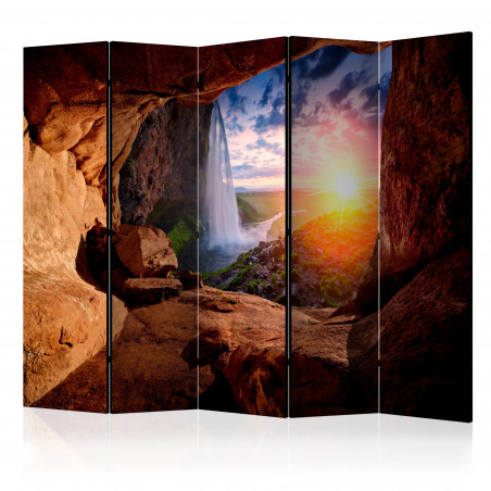 Paravan Cave: Seljalandsfoss Waterfall Ii [Room Dividers] 225 cm x 172 cm-01